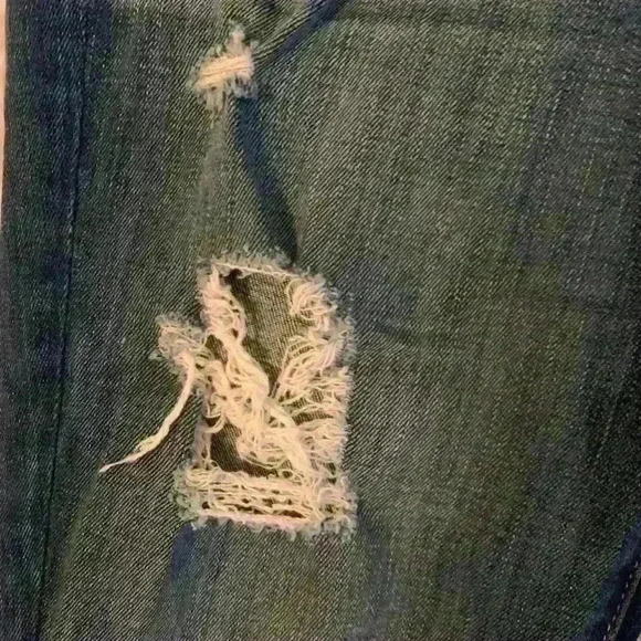 Current/Elliott The Stiletto 80s Distressed Mid Rise Jeans Womens 28 Medium Wash - Picture 8 of 13